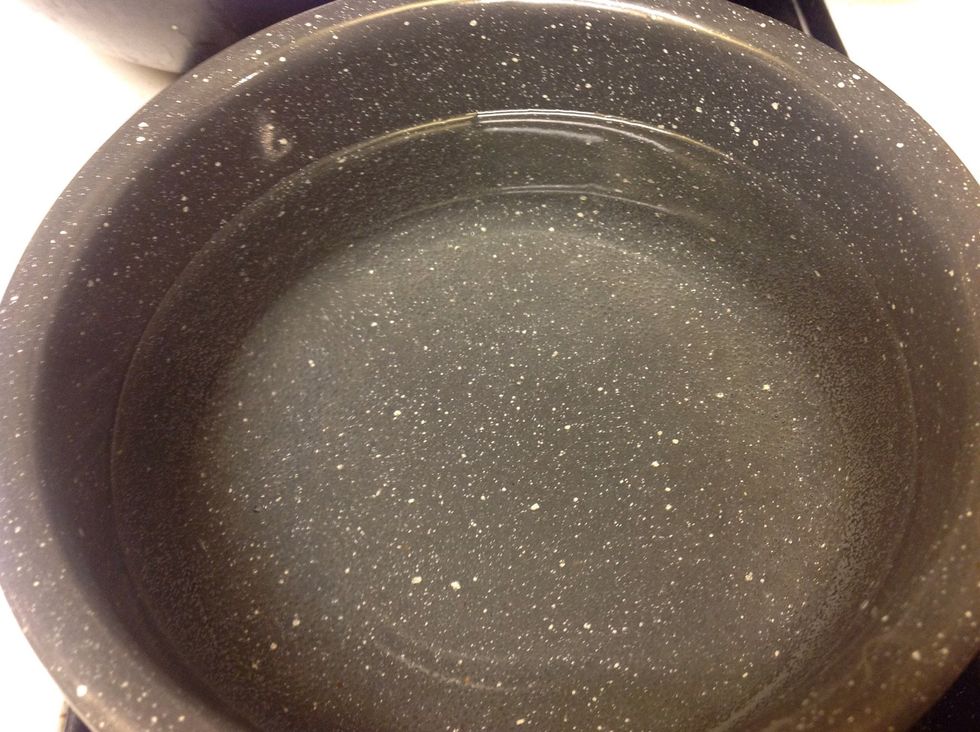 When your water is just starting to bubble take it off the heat and prepare to pour it into your vessel.