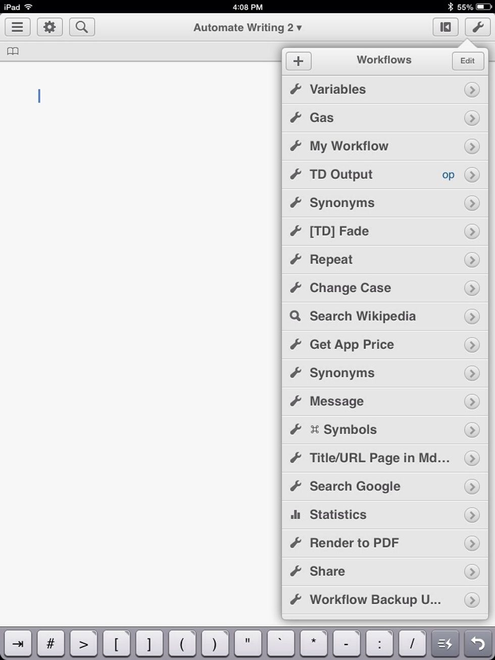 Whenever we tap the "Variables" workflow, it will do the steps we set in it.