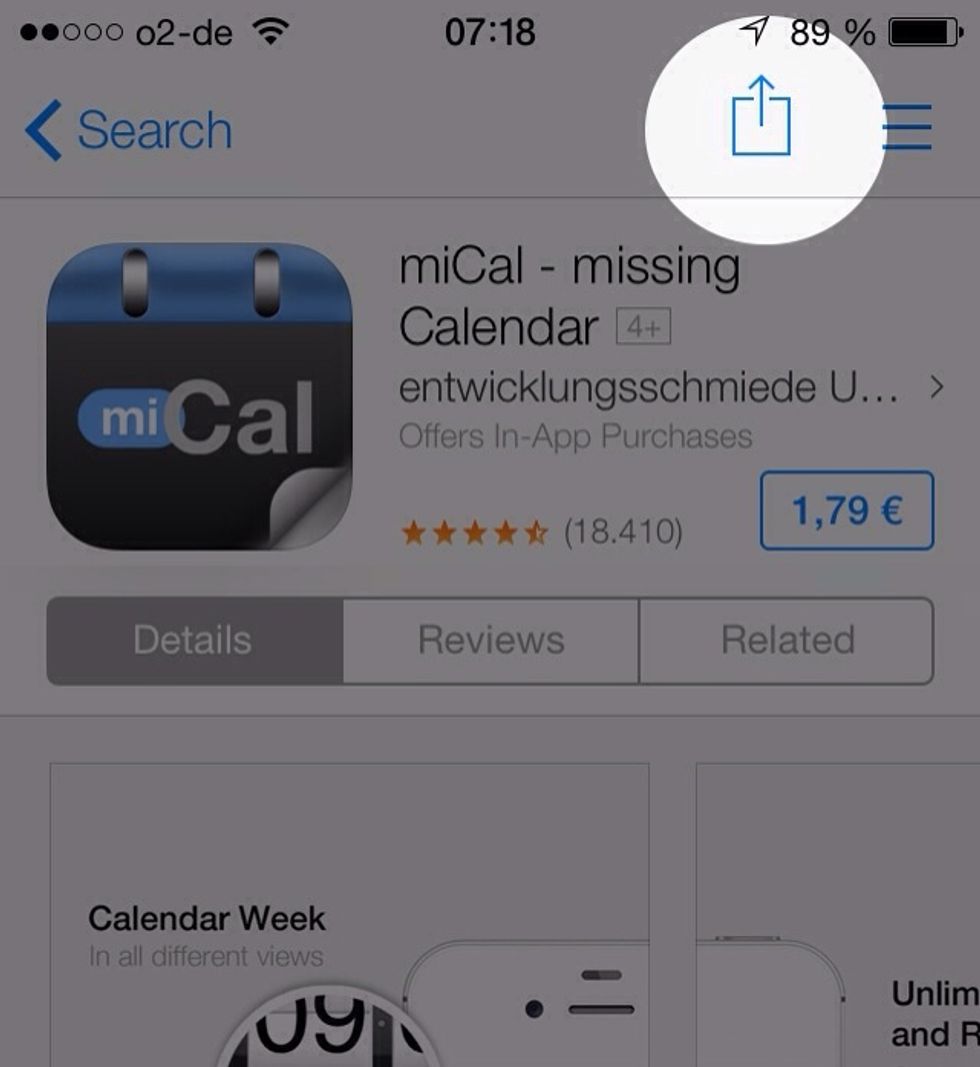Whenever you find an app that meets your criteria, hit the sharing button in the upper right corner.