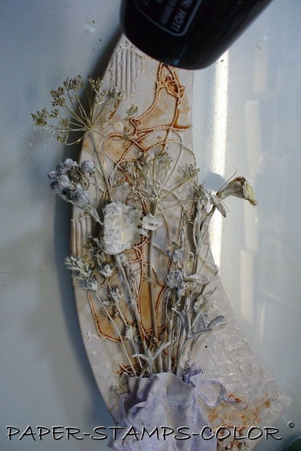 ...which were misted with water to make it run, and dried with a heat tool.