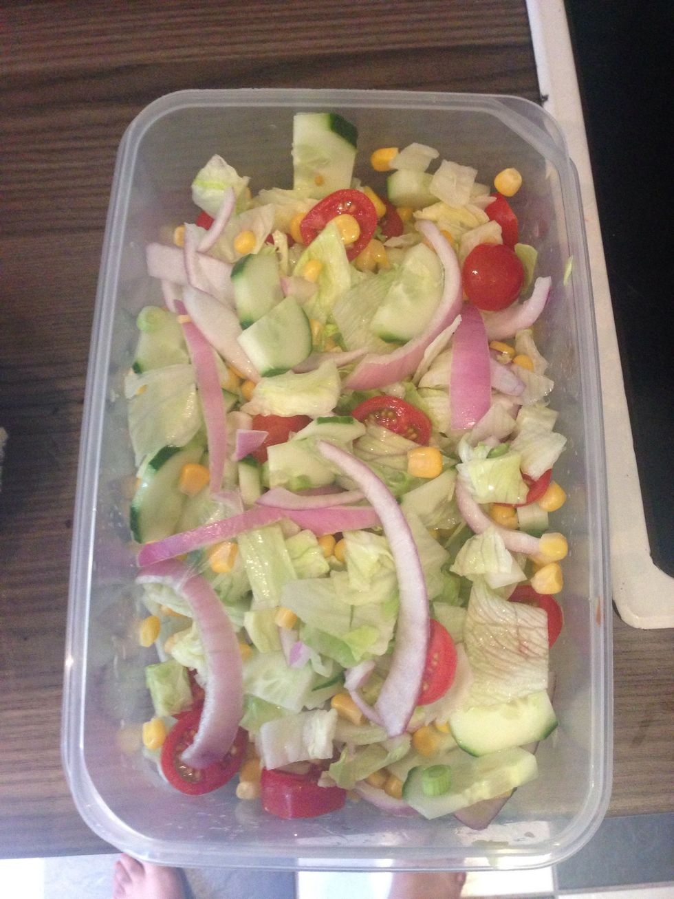While everything's in the oven you can make a quick salad like me :) or you can steam some veg it's really up to you!!!! \ud83d\ude3a\ud83d\ude38\ud83d\ude3a\ud83d\ude38