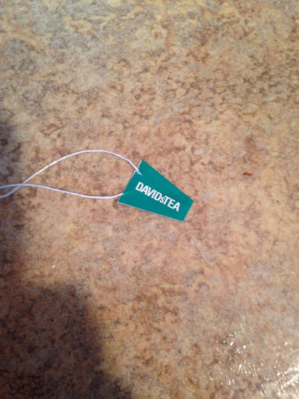 While I adored the little logo teacup on the filter, I don't enjoy eating them. Remove this little tag for this recipe.