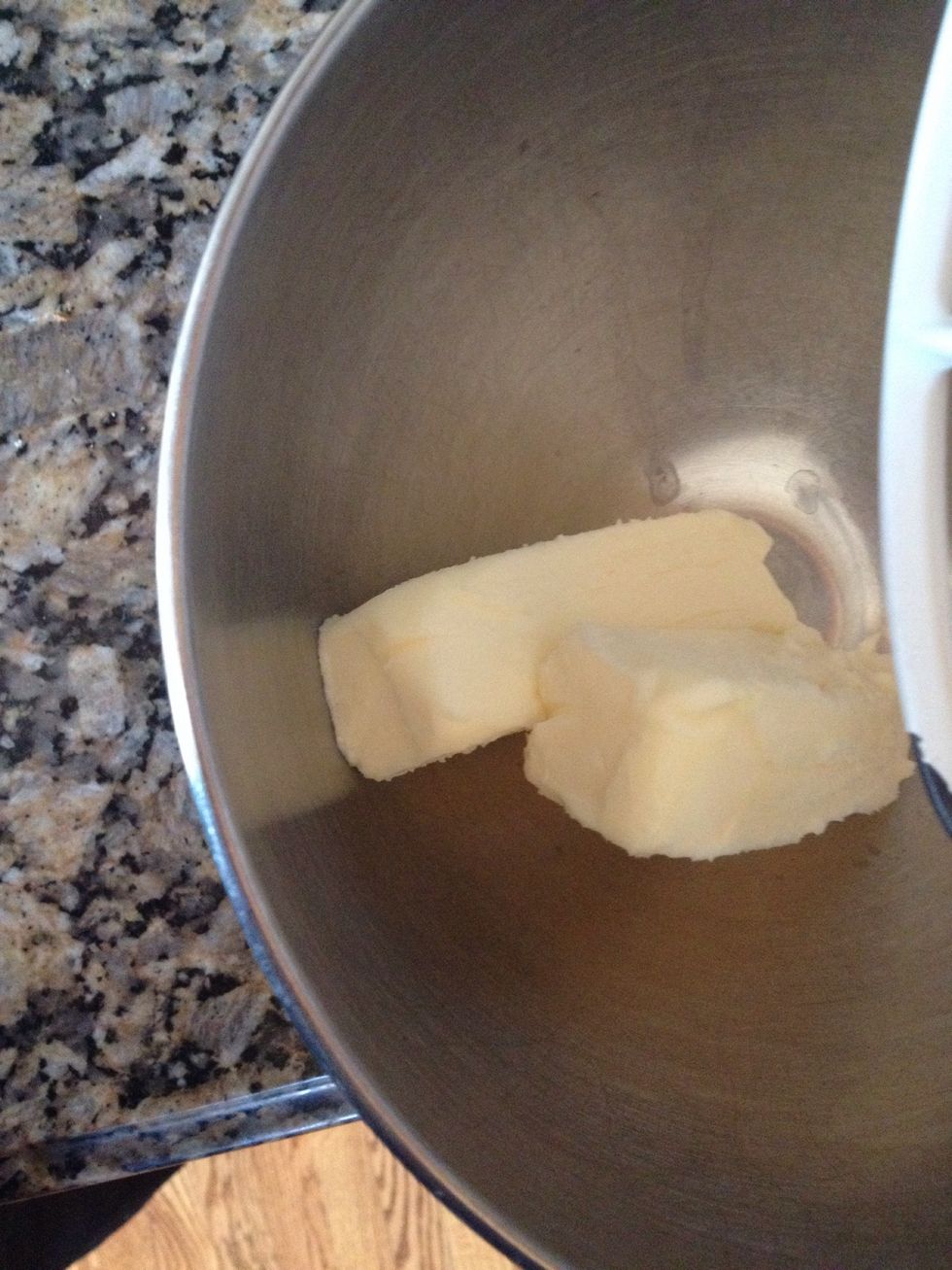 While I chop the kisses, I beat the butter