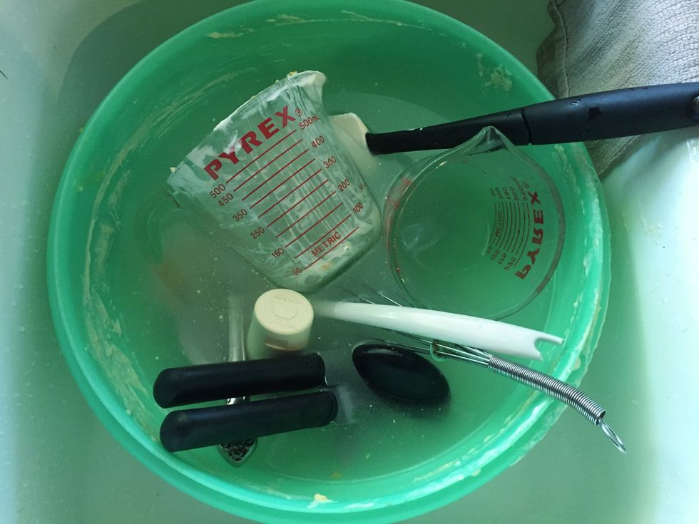While it's baking (about an hour), I like to do the washing up. This dish cannot be made ahead and baked the next day. Trust me. I tried. It came out very watery and NOT good.