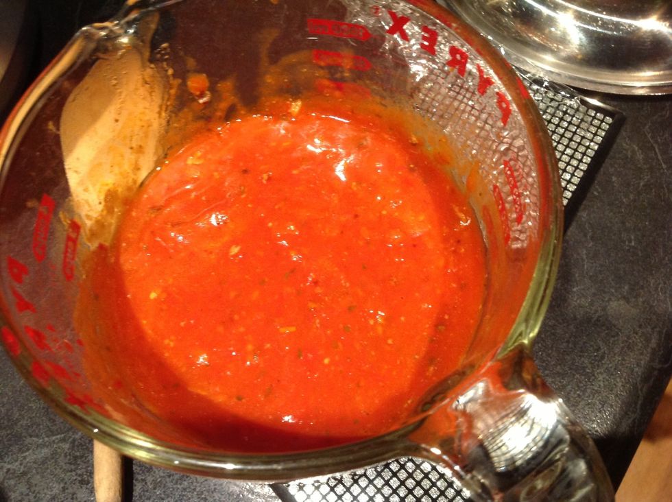 While putting the second batch on place sauce in microwave for 2 mins this is where you add the juices from the meatballs