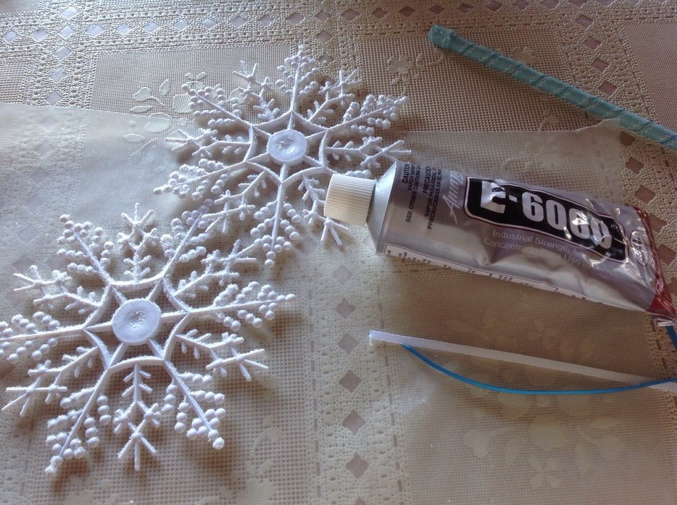 While ribbon is drying, gather remaining supplies.