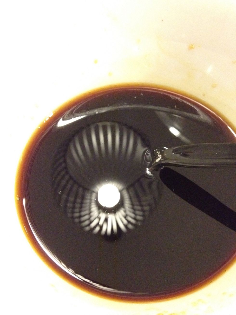 While steaming the bean curd, prepare the sweet soya sauce: Mix 3 table spoons of soya sauce with 2-3 table spoons of brown sugar.