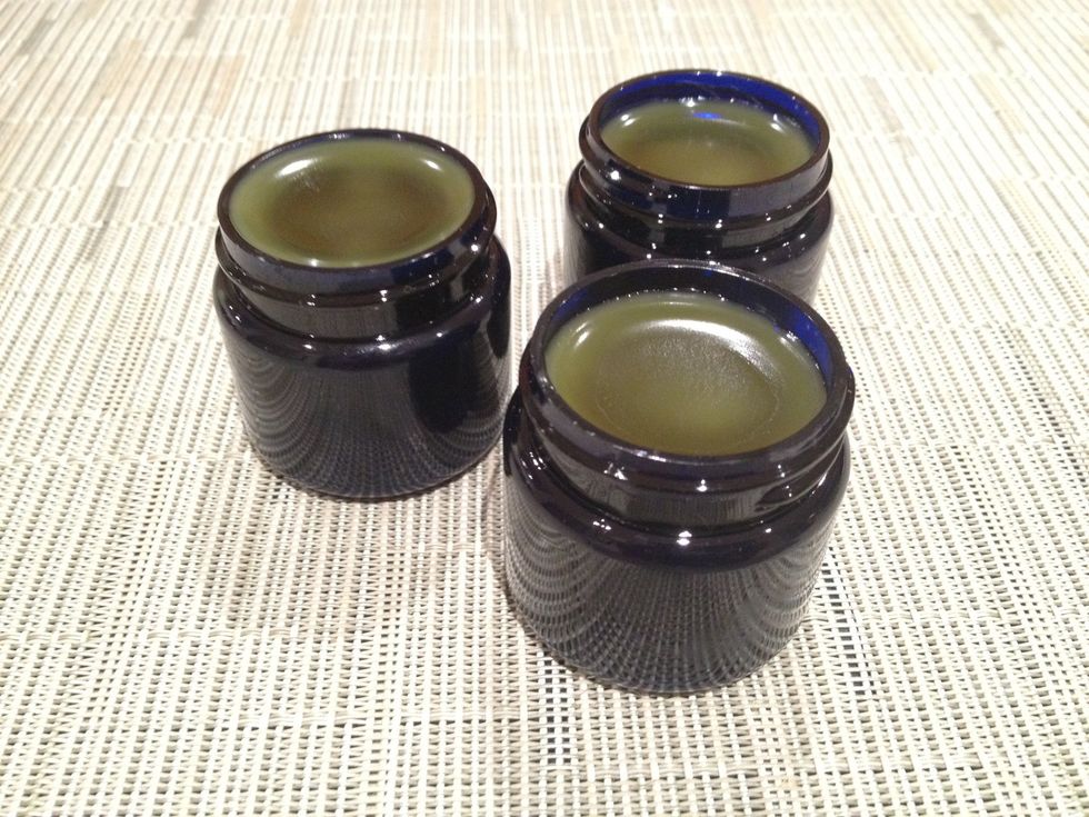 While still warm, pour into containers. Let sit, uncovered, overnight.