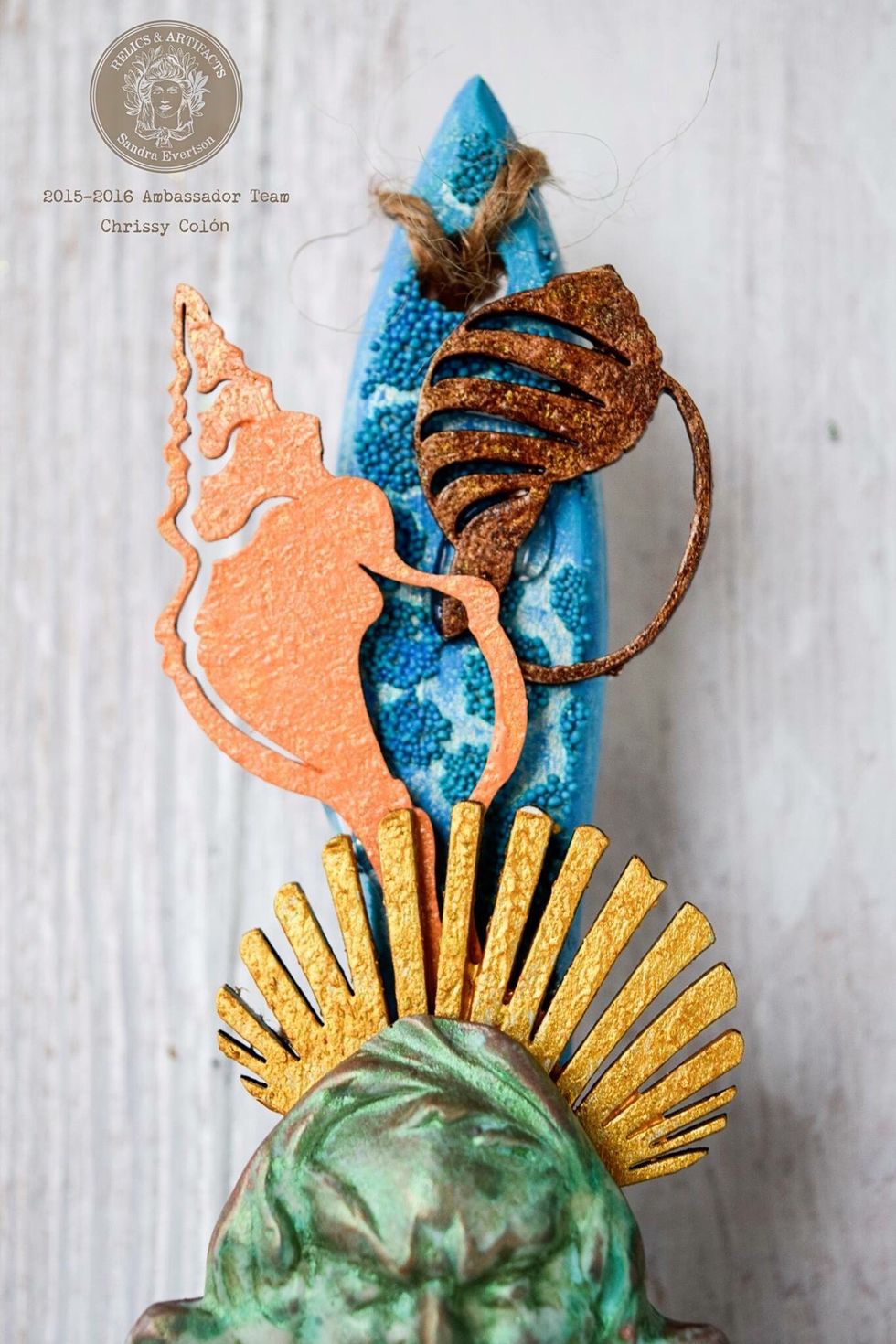 While the bristles dry, paint up your chipboard embellishments. I used acrylic paint and a spray mist. I like keepin\u2019 it simple, y\u2019all!