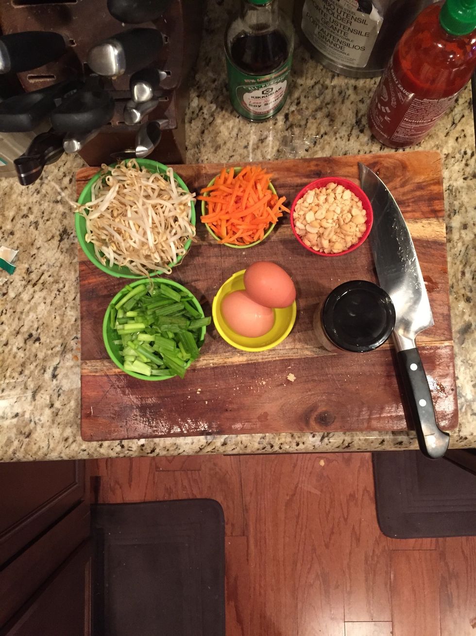 While the chicken/protein cooks, you can prep your veggies and clean your cooking area.