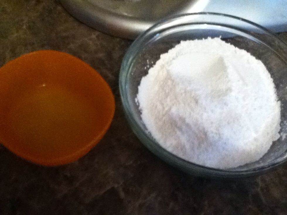 While the cupcakes are cooling get ready to make your glaze.