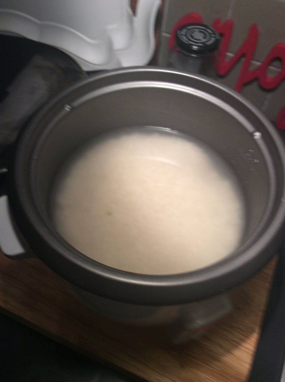 While the curry is cooking, cook the rice in either a rice cooker or in boiling water or the microwave.