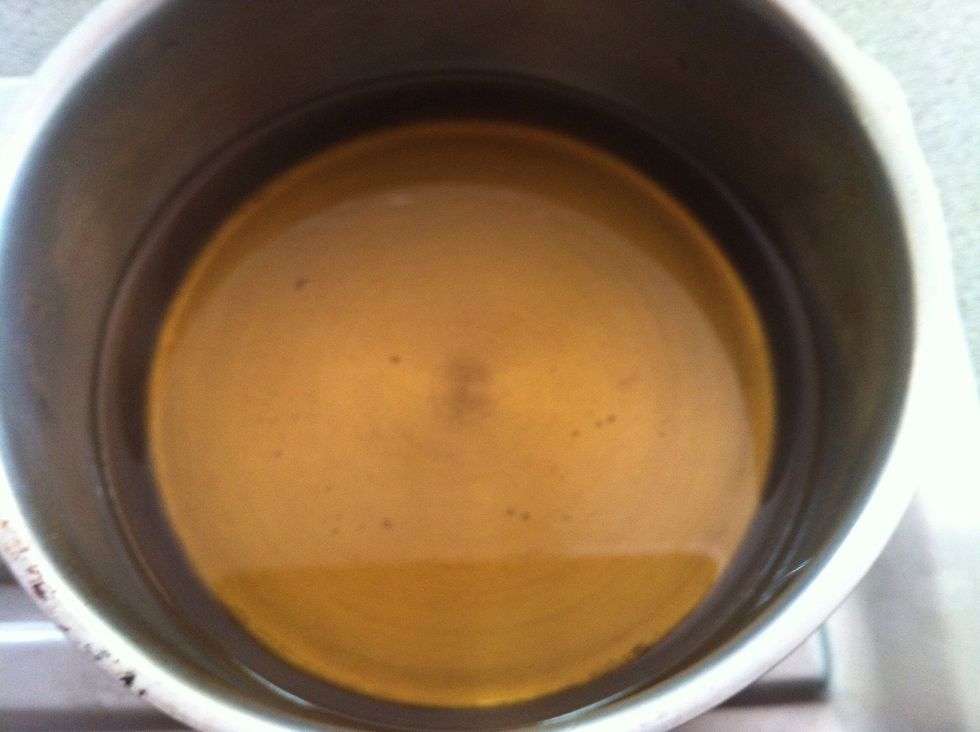 While the dough is resting, make the filling. Dissolve the 1/2 cup of sugar into the hot water, and allow to cool to room temperature.