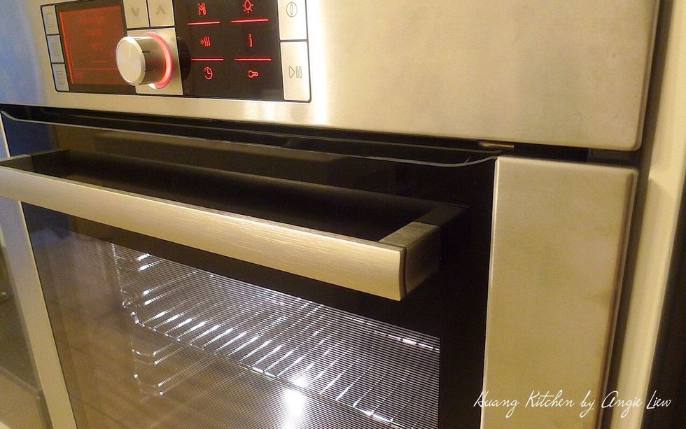 While the dough is rising, preheat oven to 190 degree C (375 degree F).