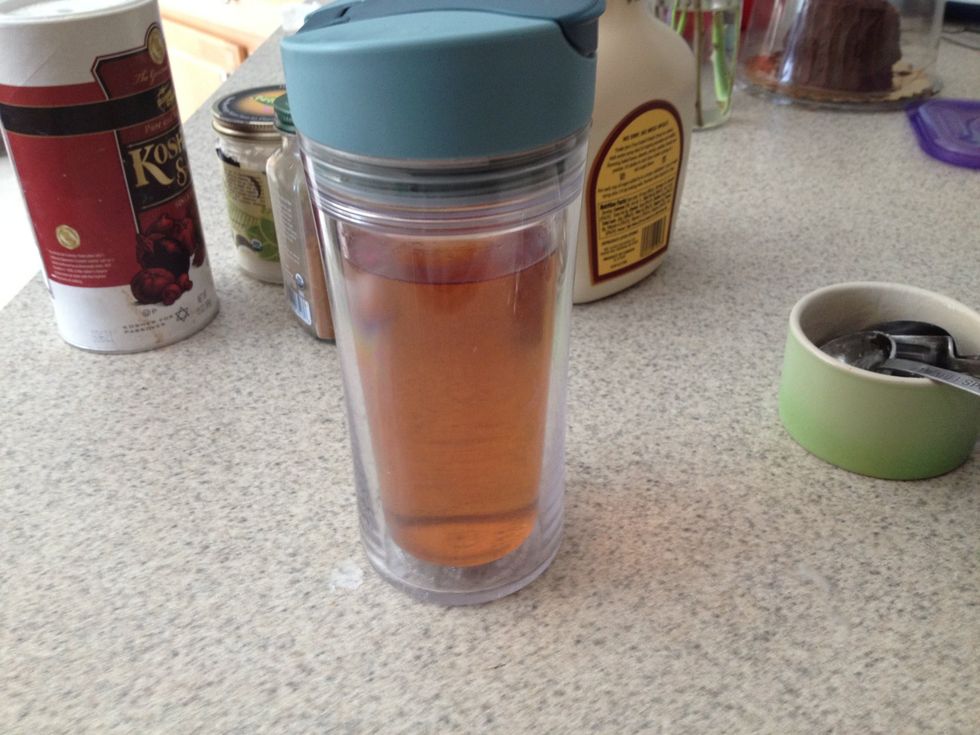 While the fudge is setting up in the freezer- enjoy a cup of green tea!