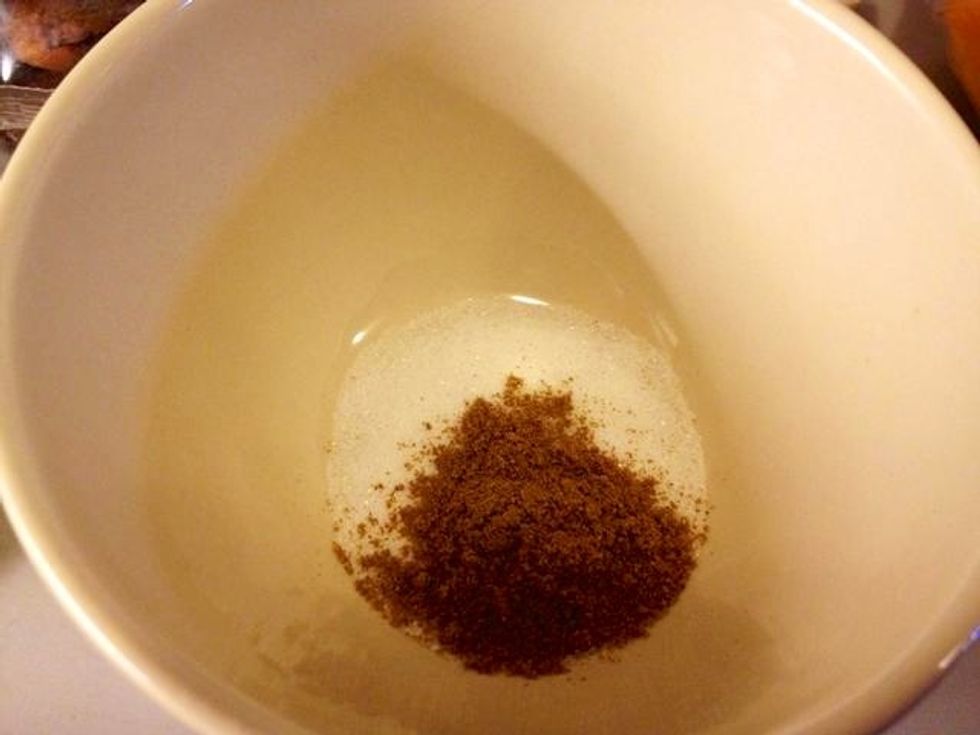 While the meat is browned, in a small bowl, mix sugar with cumin..