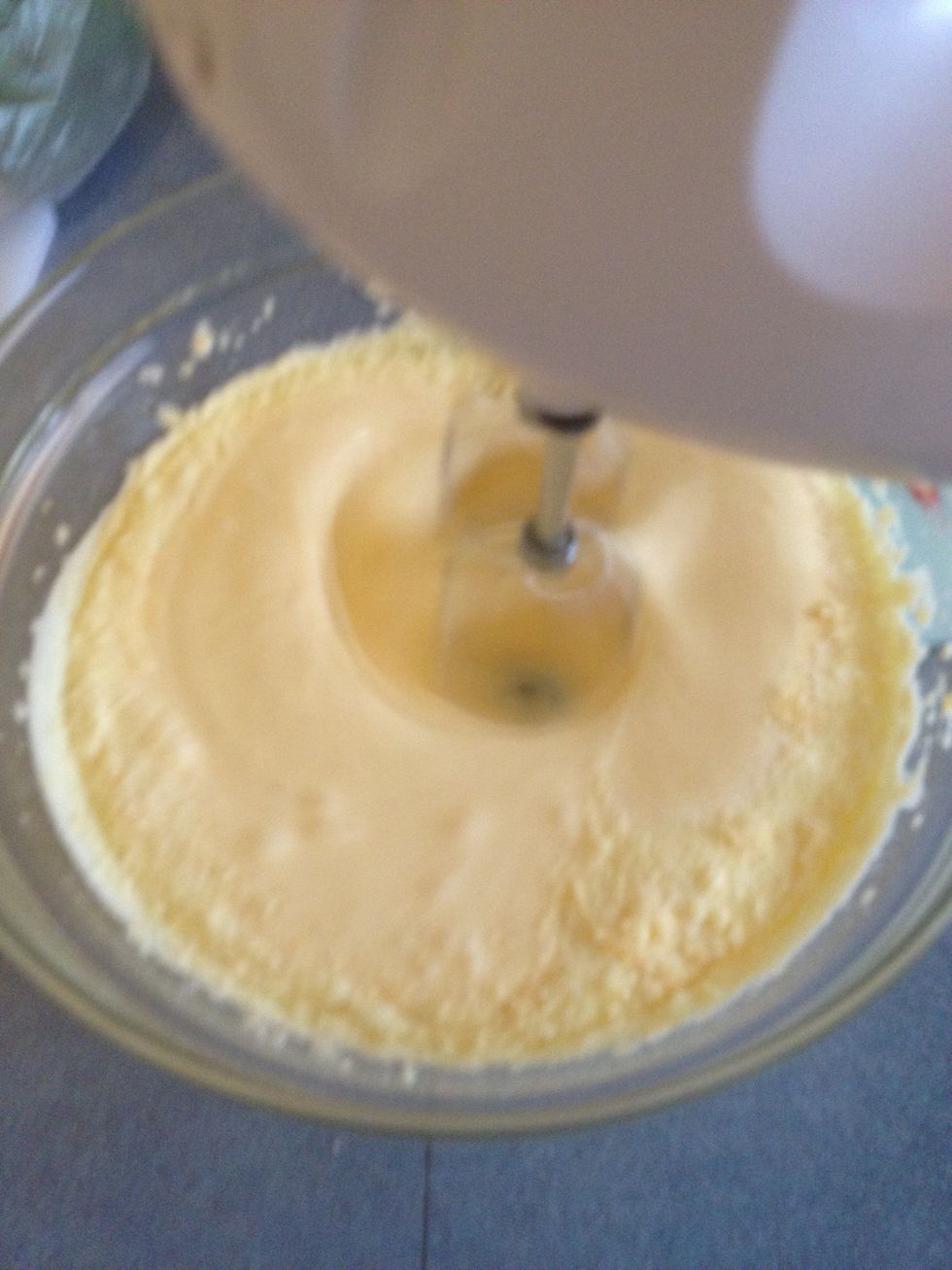 While the pasta is cooking whisk together the eggs, egg yolk, thickened cream, and grated Parmesan. You could probably do it using 1 egg instead of 2. And you can use more/less Parmesan.