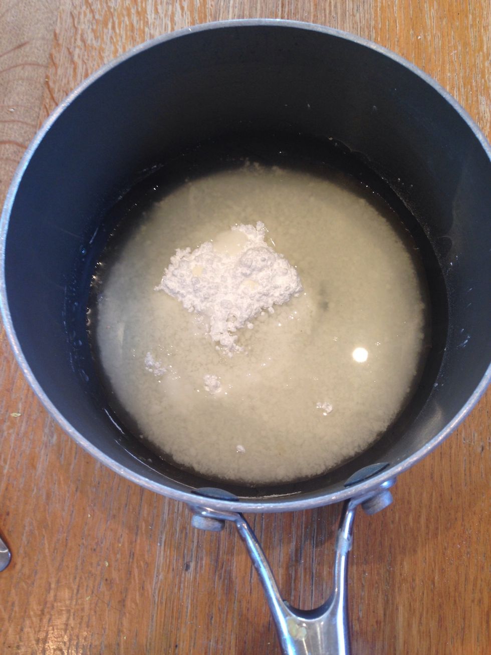 While the sponge is in the oven prepare the syrup: add the lemon juice and icing sugar to a saucepan and heat until the sugar dissolves...