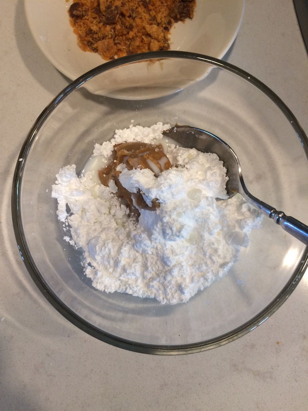 While they cool, mix up all of the drizzle ingredients in a small bowl.