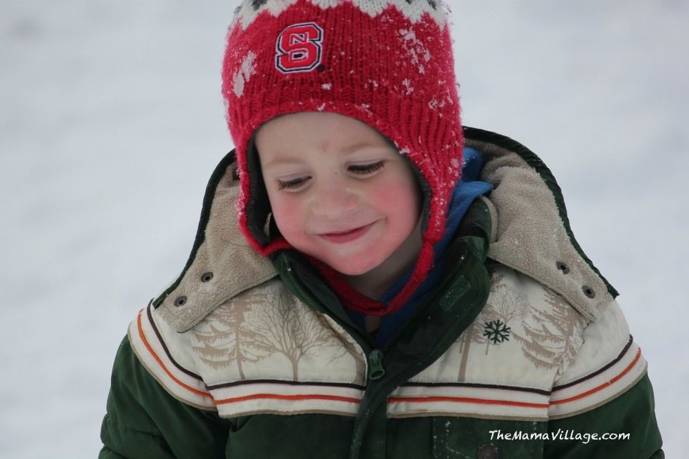 While waiting for the bus when it's cold outside, doing nothing but standing there and waiting nicely for the bus. Make sure you dress warm so you don't get cold! http://tinyurl.com/lg9zkfp
