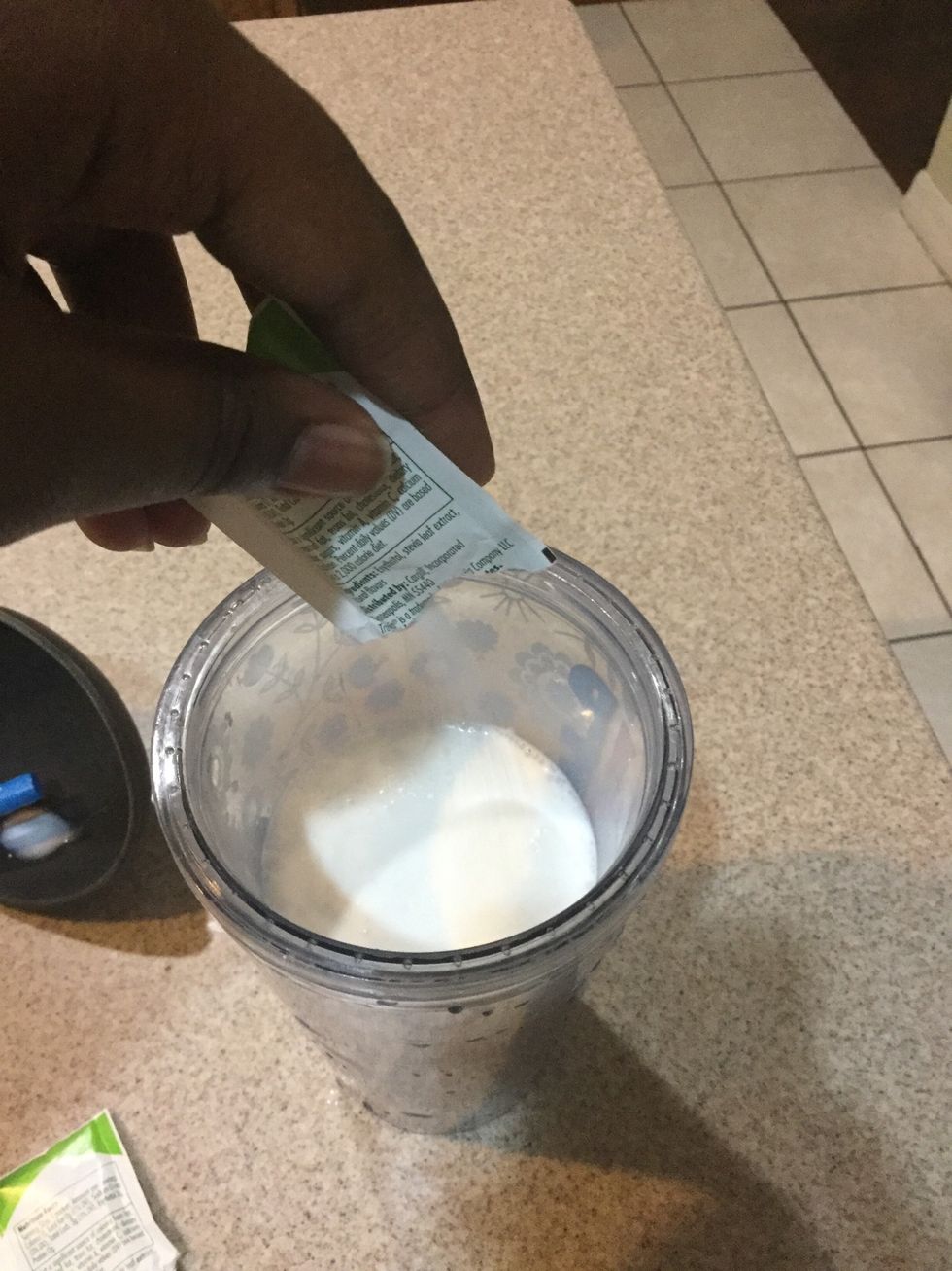 While waiting for the tea bag to soak add your sugar