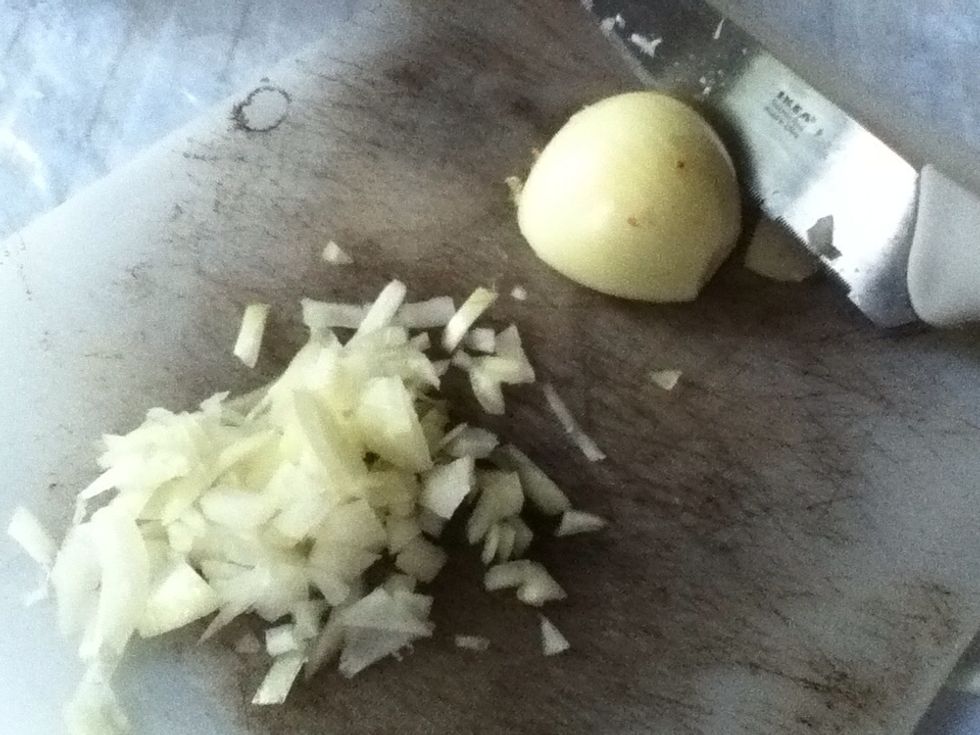 While waiting, mince the onion.