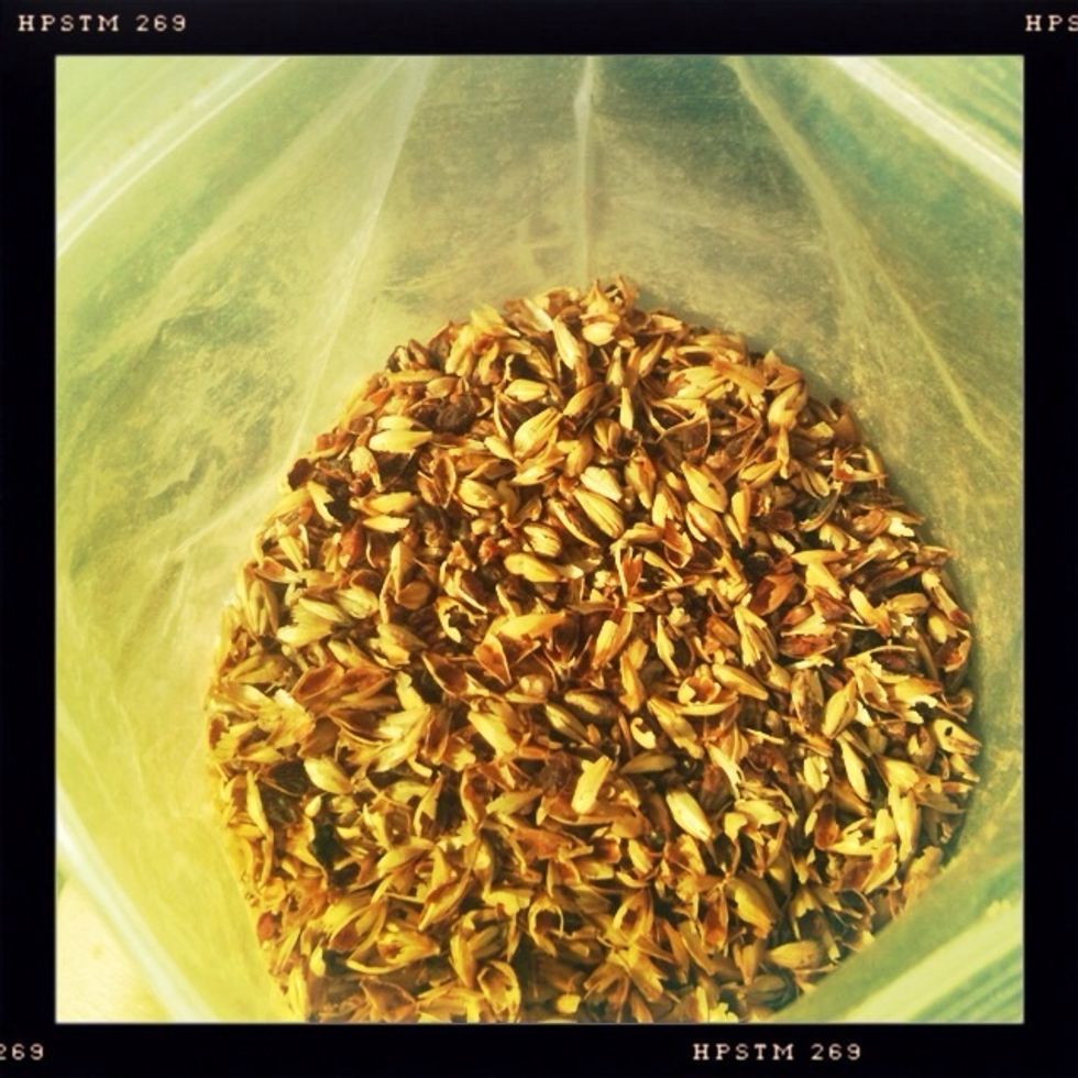 While water is heating, prepare the grain bag.