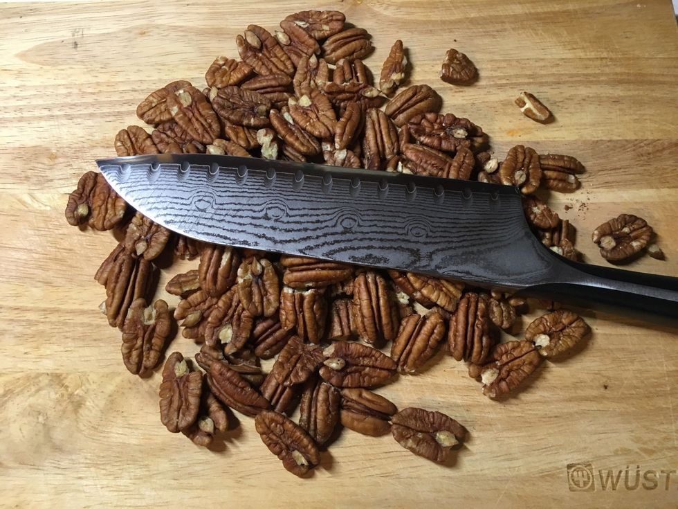 While you can leave them intact, you'll get a better result if you coarsely chop them