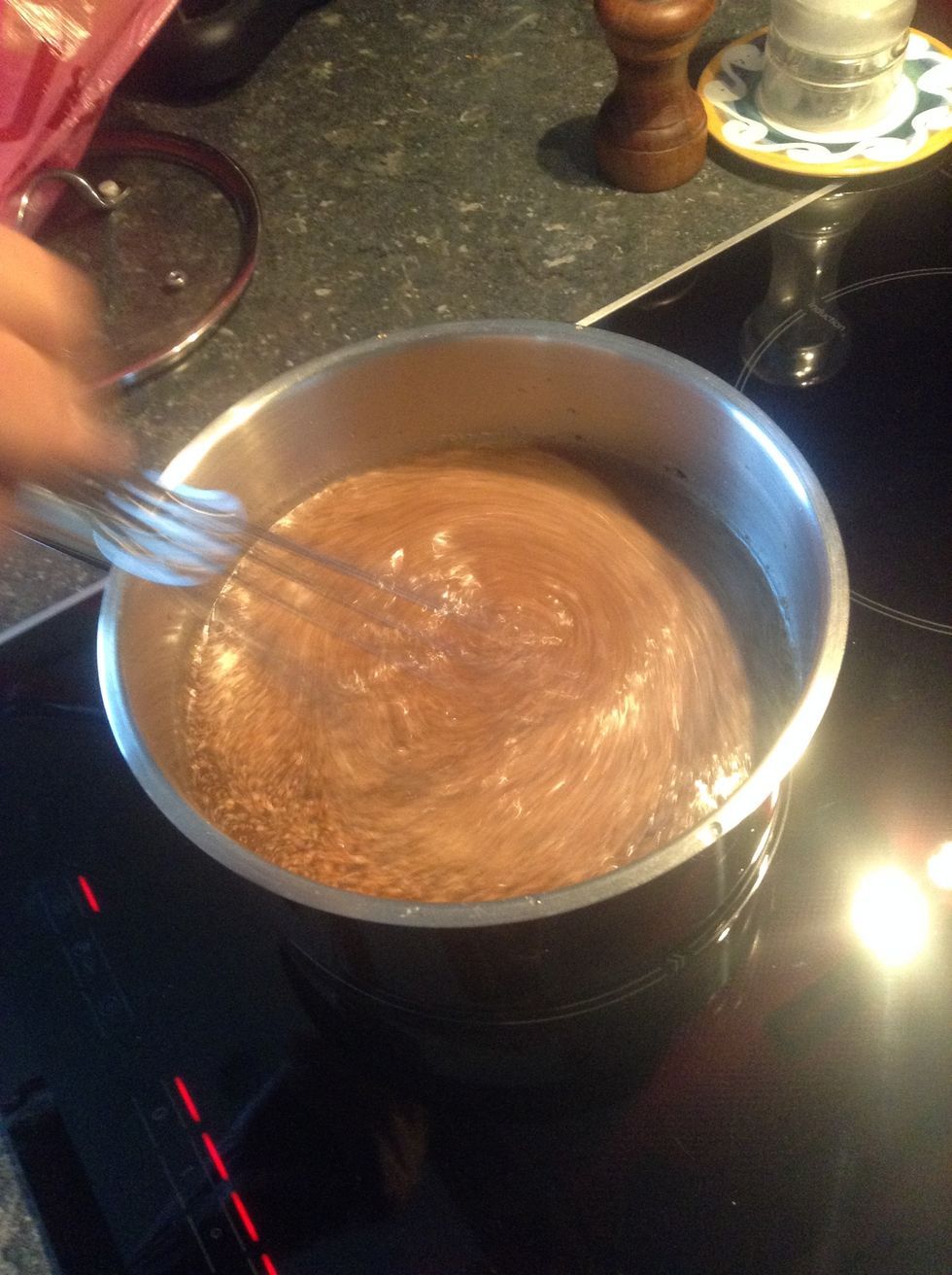 While you're stirring all you have to do is wait and stir GENTLY until the gravy has thickened slightly