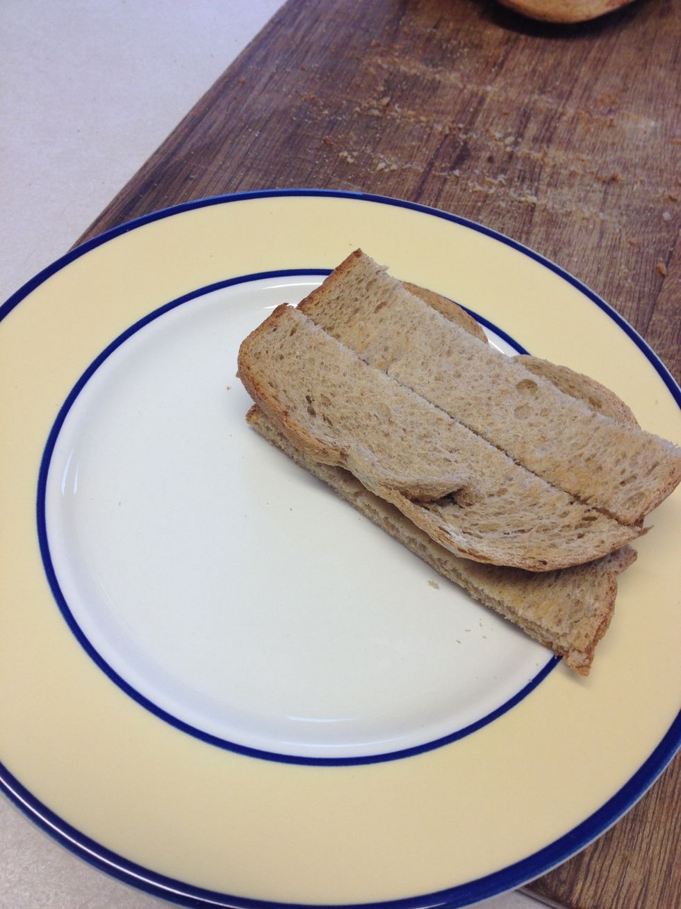 While you're waiting prepare some toast and cut it into four pieces. Dip into eggs