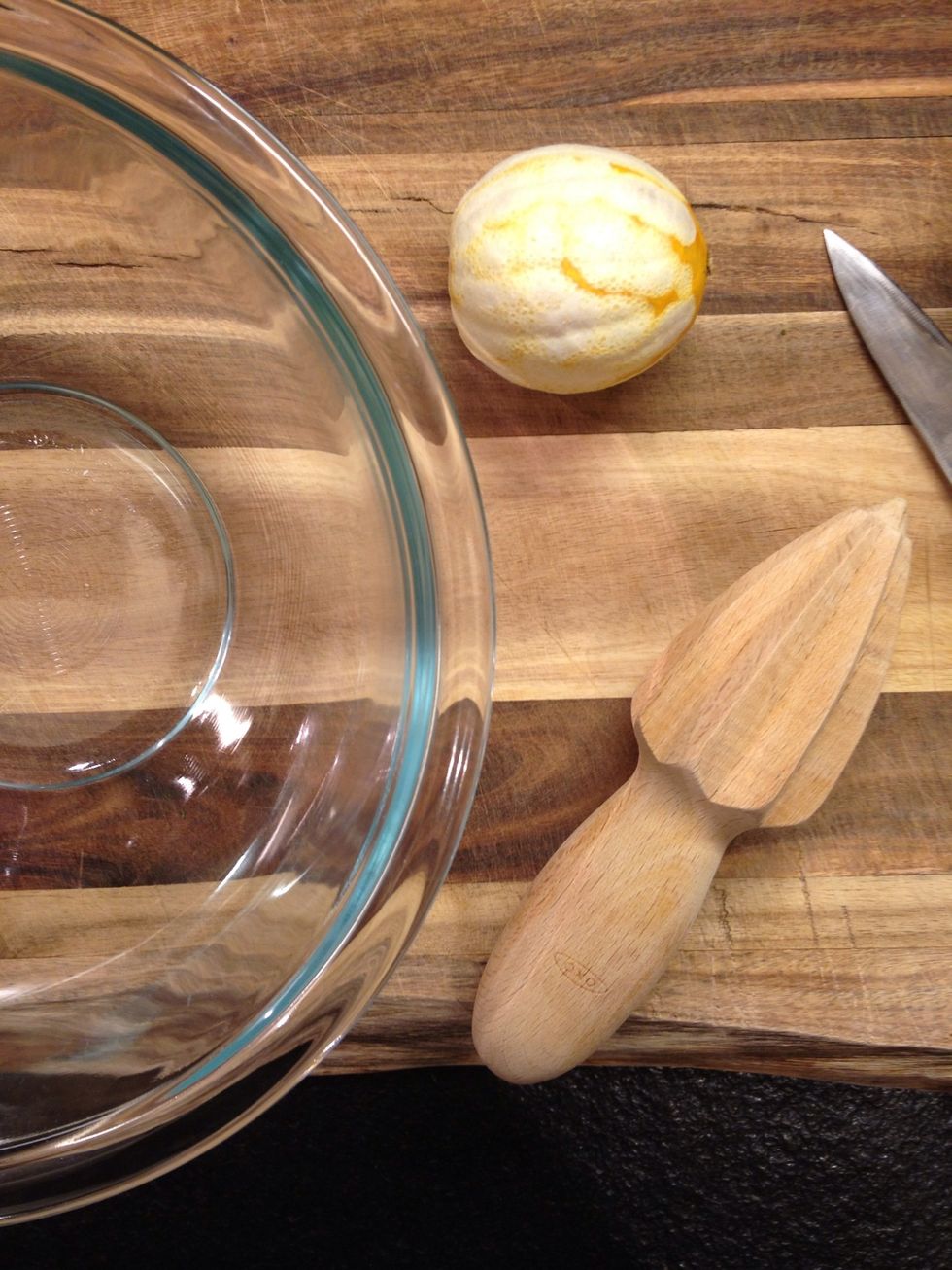 While you wait for the water to boil, make a vinaigrette.