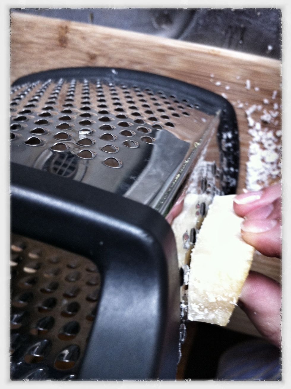 While you wait for them to pop, grate the parmesan.