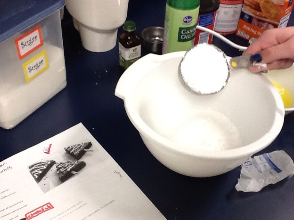 While your brownies are baking, in a small bowl out 1 1/2 cups of confectioners sugar