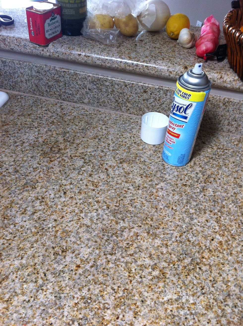 While your chicken is marinating at room temp, Lysol your surface. Salmonella is not your friend.