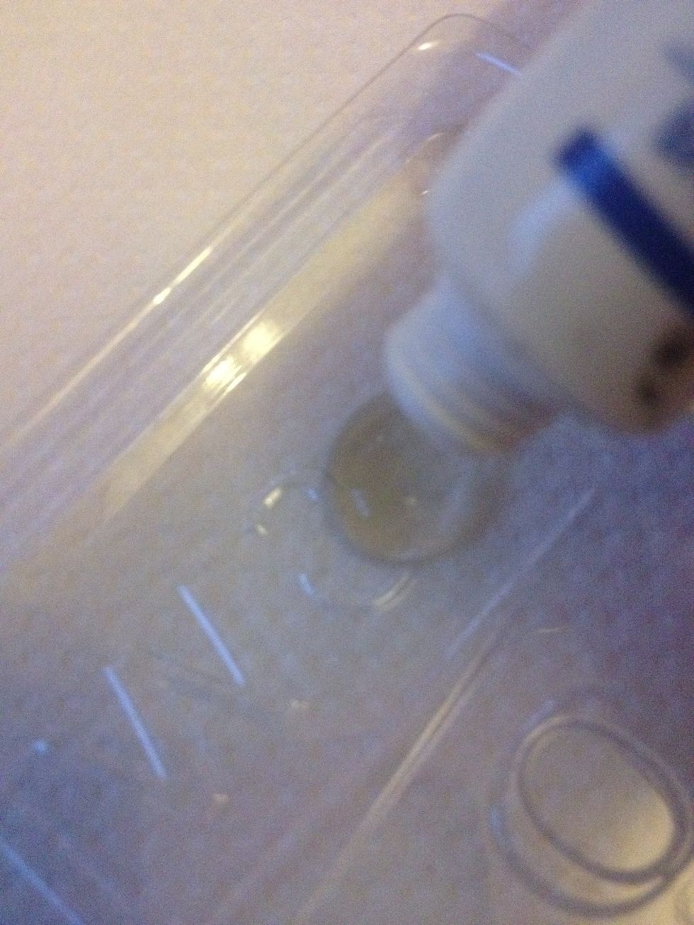 While your waiting blob a little bit of your second solution on the plastic tray that comes with the kit.