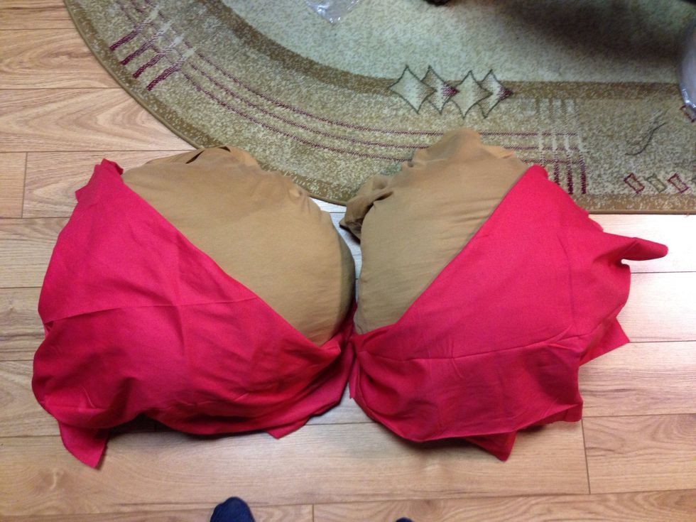 While your wearing the shirt, have someone help fold the fabric into triangles and pin top and side. Glue like crazy and slide out of it and let it dry. Not scary! Sexy!