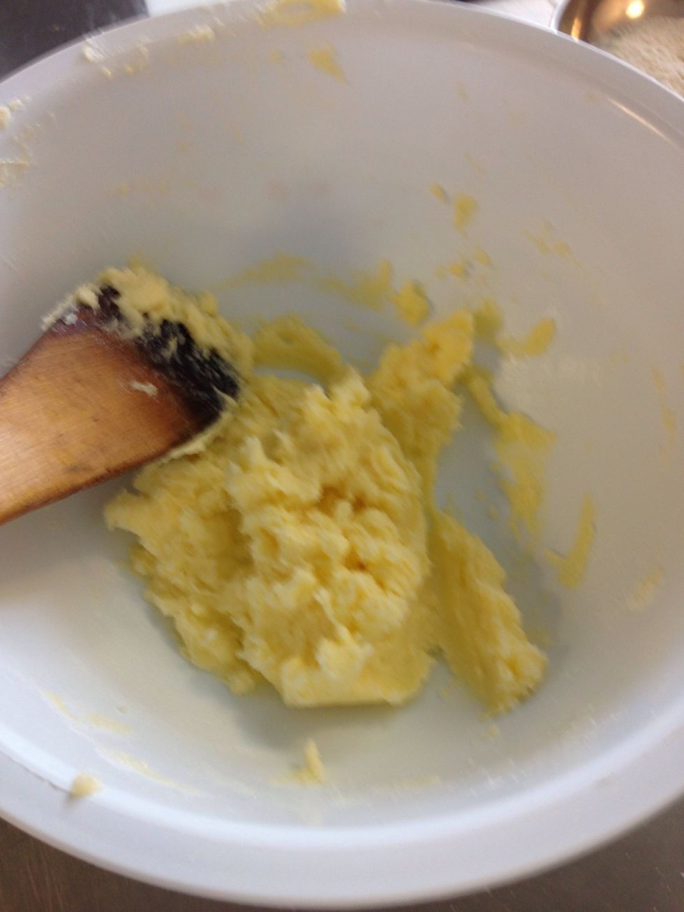 Whilst adding the sugar and butter you're mixture should end up really creamy