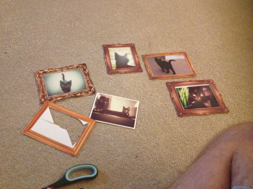 Whilst drying process takes place. Use the time to print photos and frames for the top inside part of the case. The 'bed's wall' so to speak.