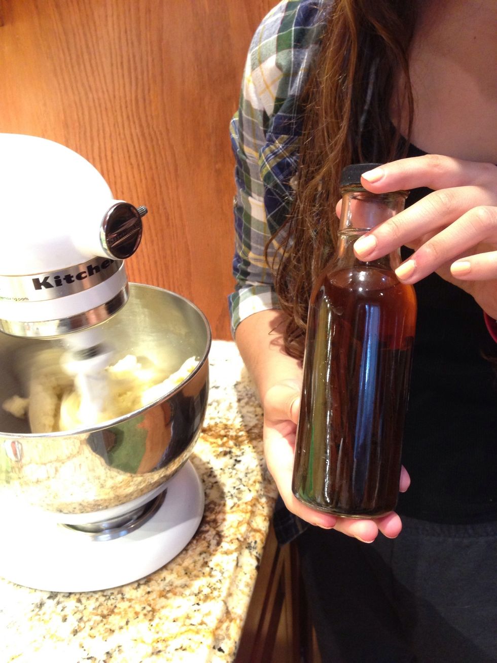 Whip it up and grab your vanilla extract! I'm using homemade! It's delicious.