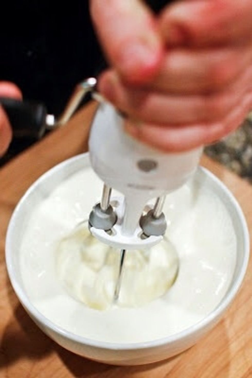 Whip the cream lightly and silently like the ninja cook you are.