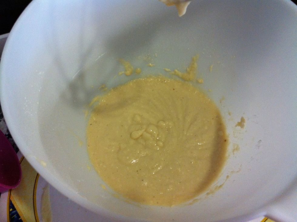 Whip the mixture till like so