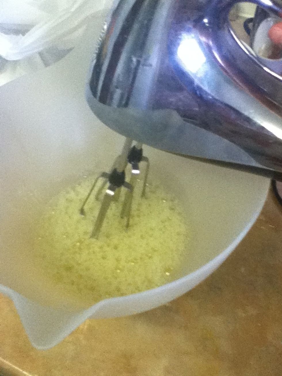 Whisk 4 egg whites from bubbly to...