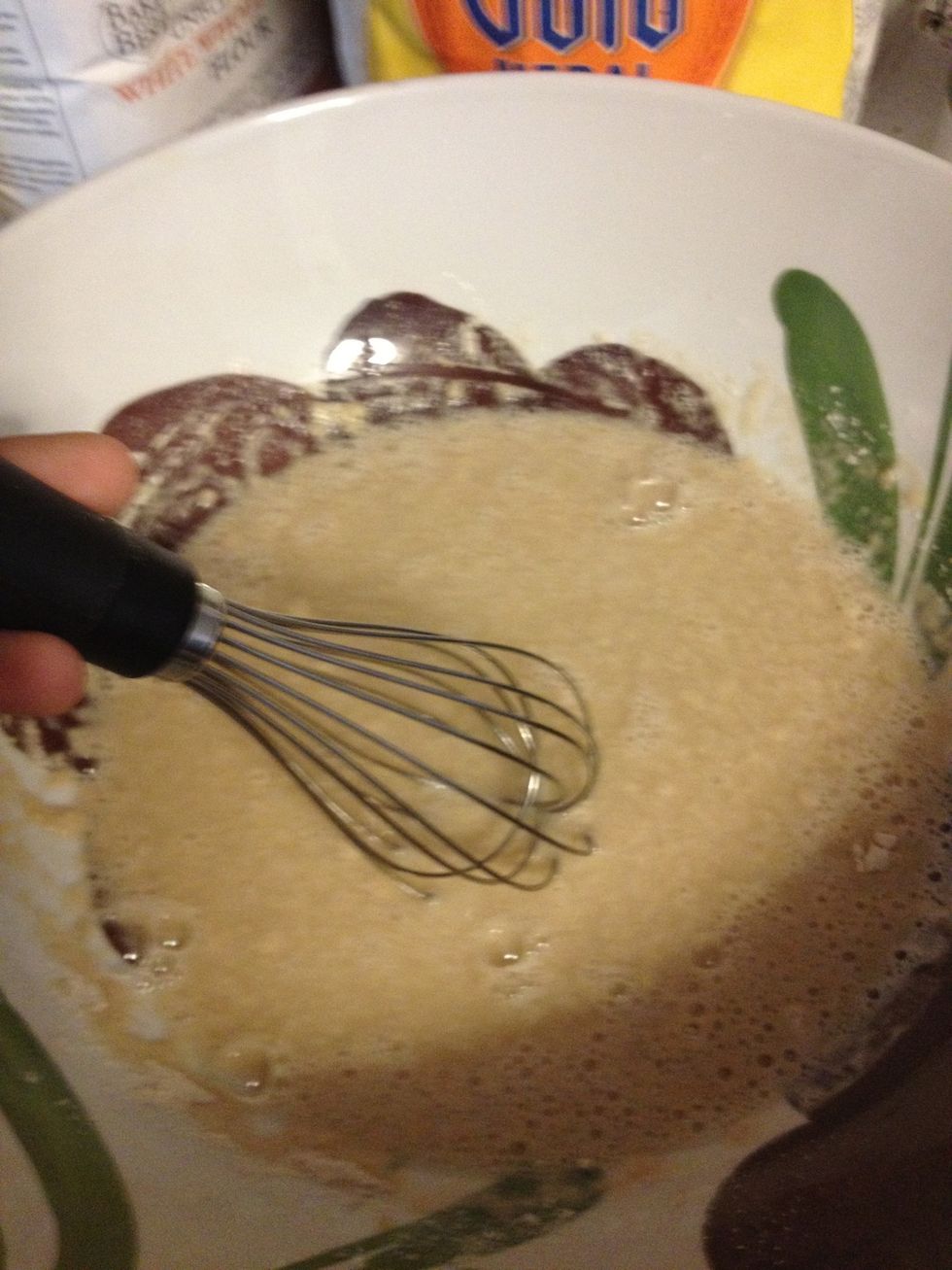 Whisk a little until mix.