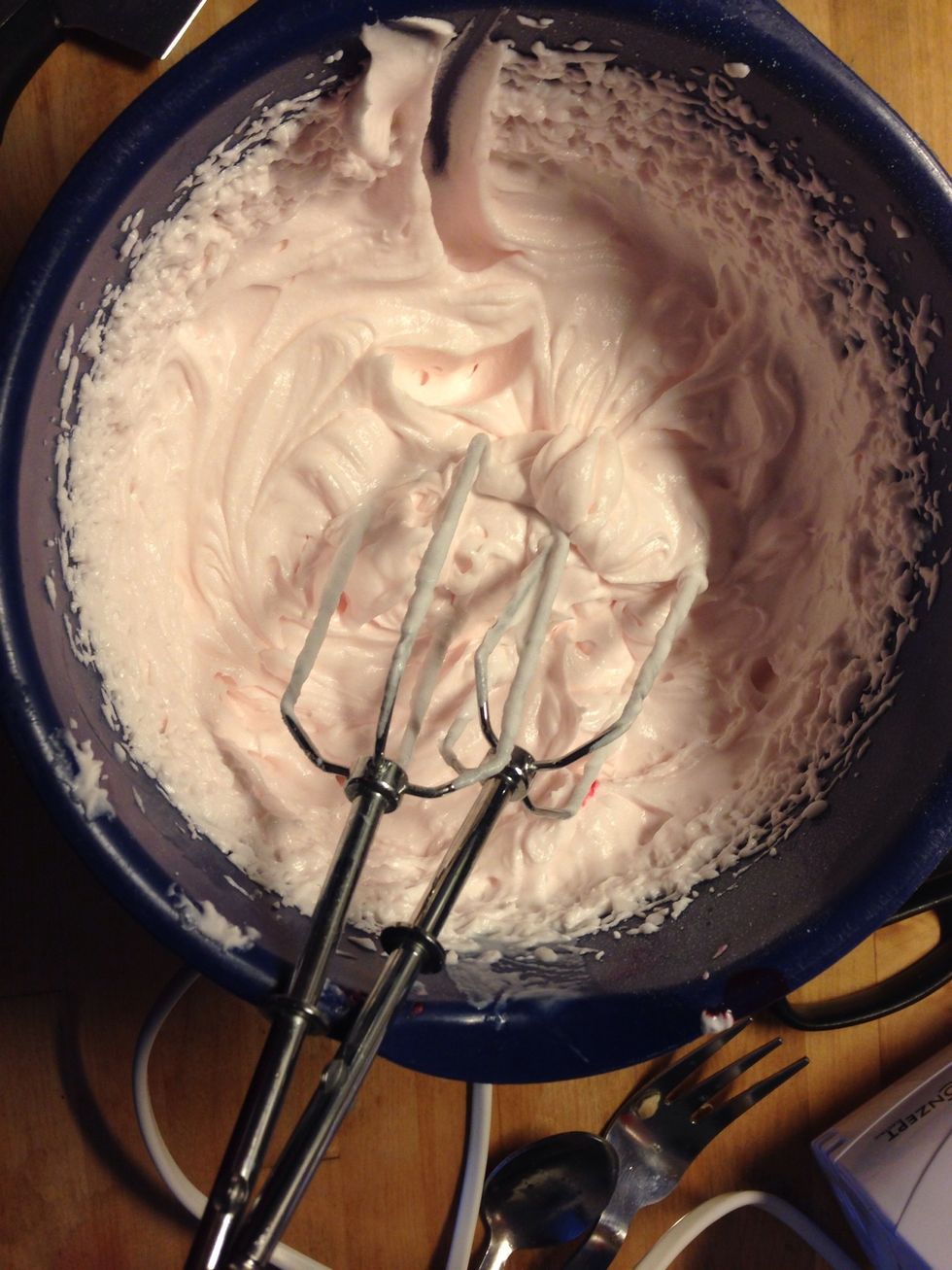 Whisk all the ingredients for the frosting, and put it in the  refrigerator.