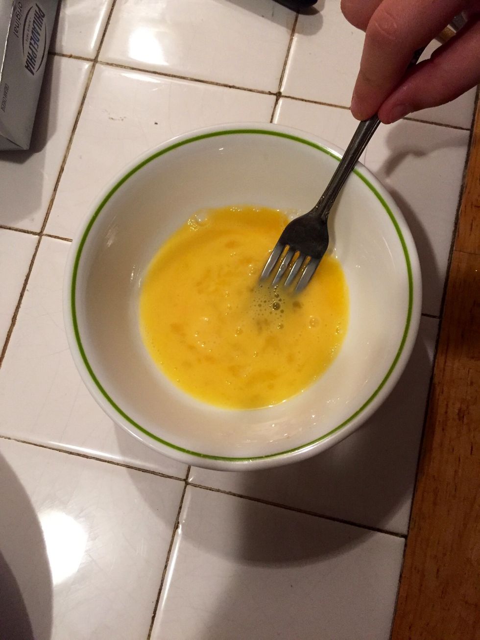 Whisk egg thoroughly for application to pie crust