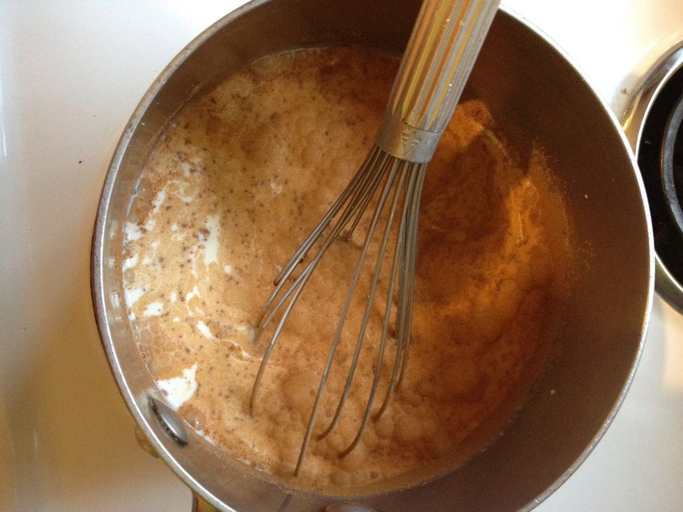 Whisk in and put on the heat