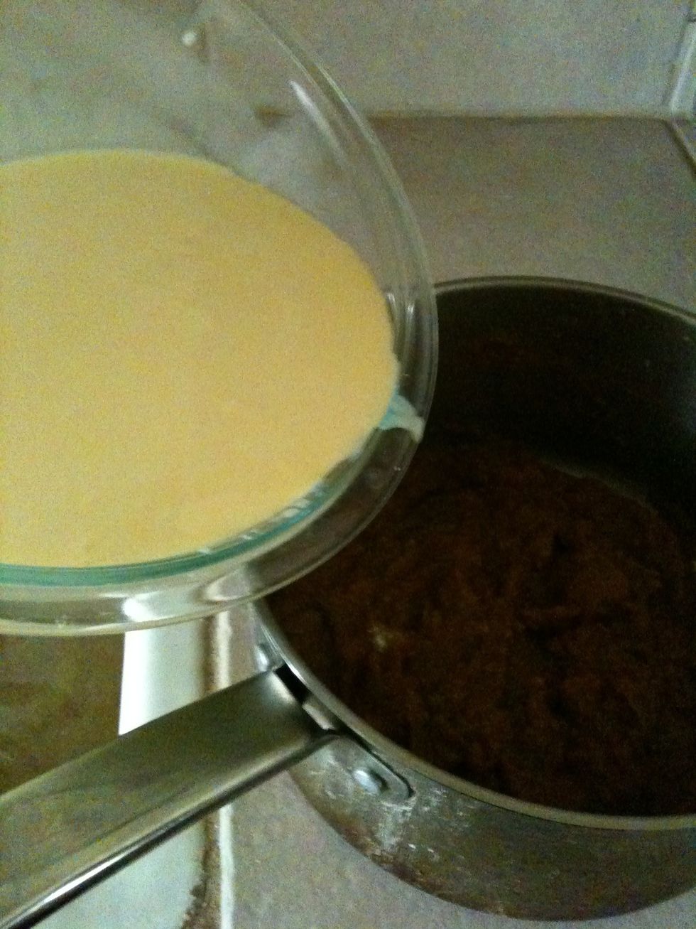 whisk in cream mixture until fully incorporated.