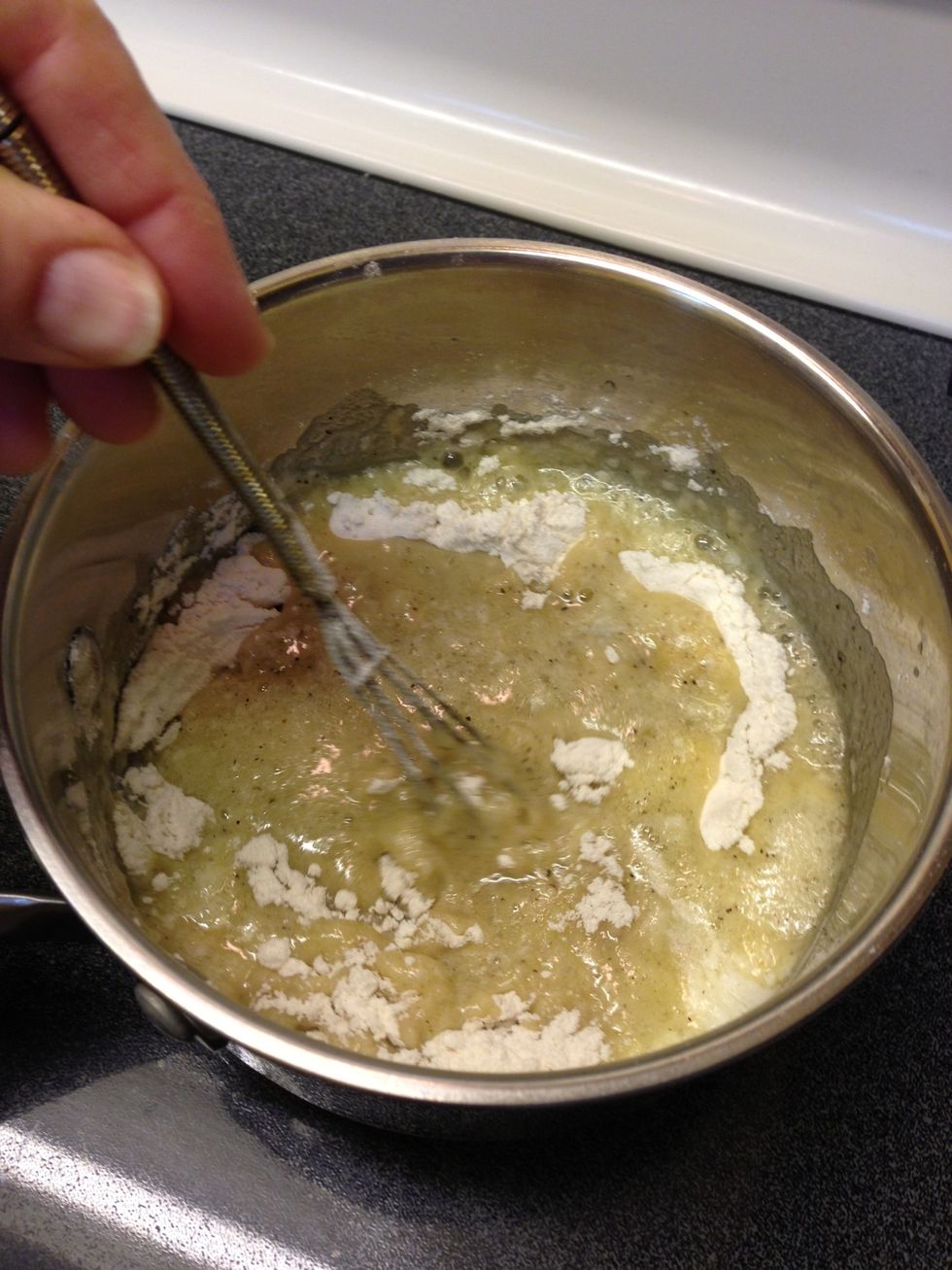 Whisk in flour till smooth...