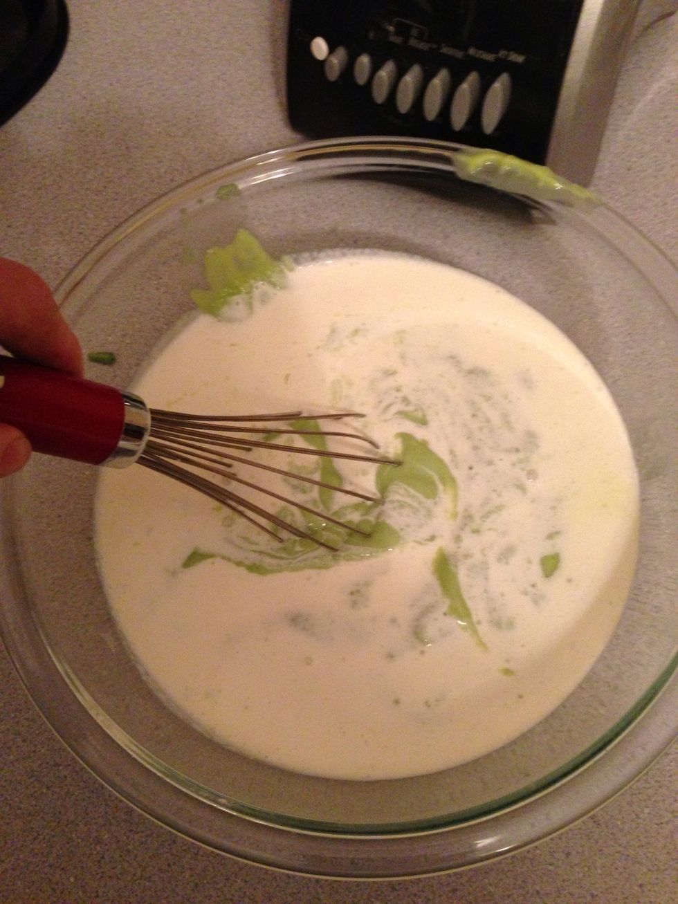 Whisk in heavy cream to combine.