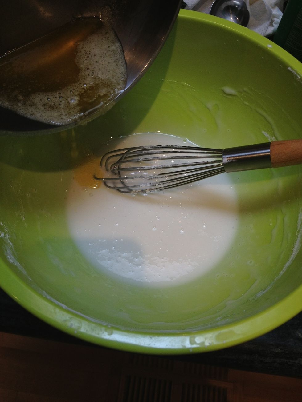 Whisk in the brown butter.